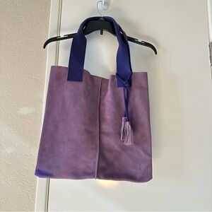 Elegant Lavender Suede Tote Bag by Cartera NEW 🔥 Luxury one of a kind handmade